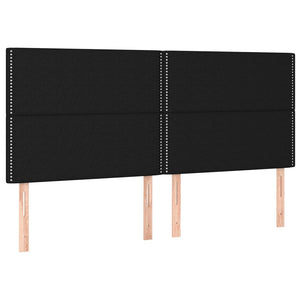 vidaXL Headboard Black 180 x 5 x 118/128 cm Fabric