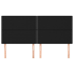 vidaXL Headboard Black 180 x 5 x 118/128 cm Fabric