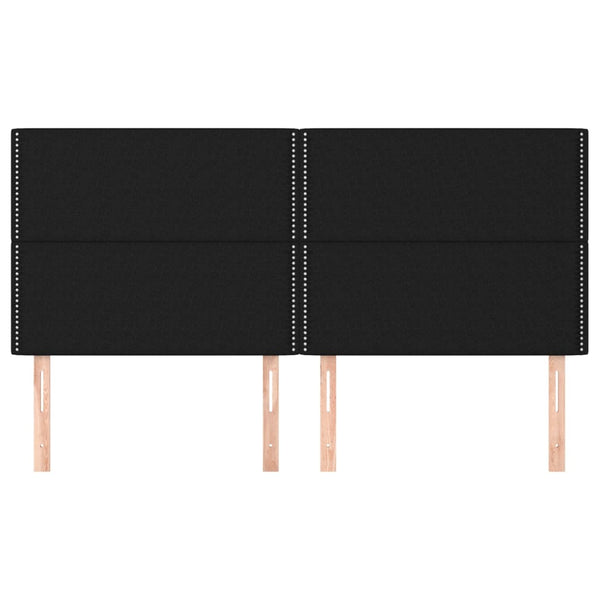 vidaXL Headboard Black 180 x 5 x 118/128 cm Fabric