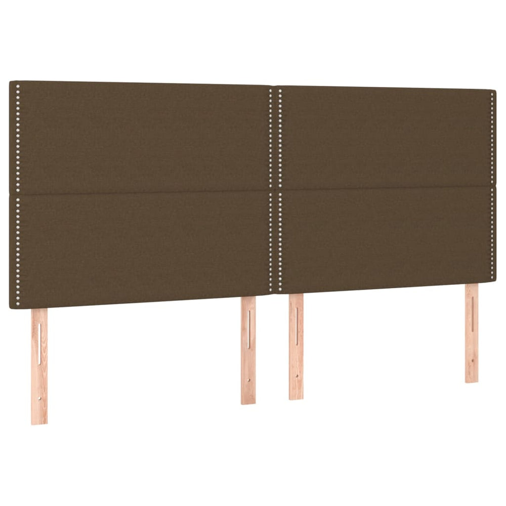 vidaXL Headboard Dark Brown 180x5x118/128 cm Fabric