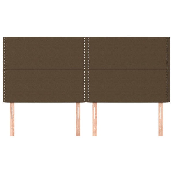 vidaXL Headboard Dark Brown 180x5x118/128 cm Fabric