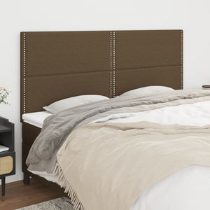 vidaXL Headboard Dark Brown 180x5x118/128 cm Fabric