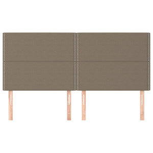 vidaXL Headboard Taupe 180x5x118/128 cm Fabric
