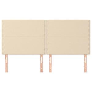 vidaXL Headboard Cream 180x5x118/128 cm Fabric