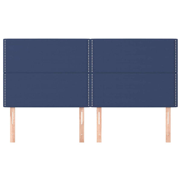 vidaXL Headboard Blue 180x5x118/128 cm Fabric