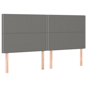 vidaXL Headboard Dark Grey 200 x 5 x 118/128 cm Fabric