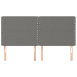 vidaXL Headboard Dark Grey 200 x 5 x 118/128 cm Fabric