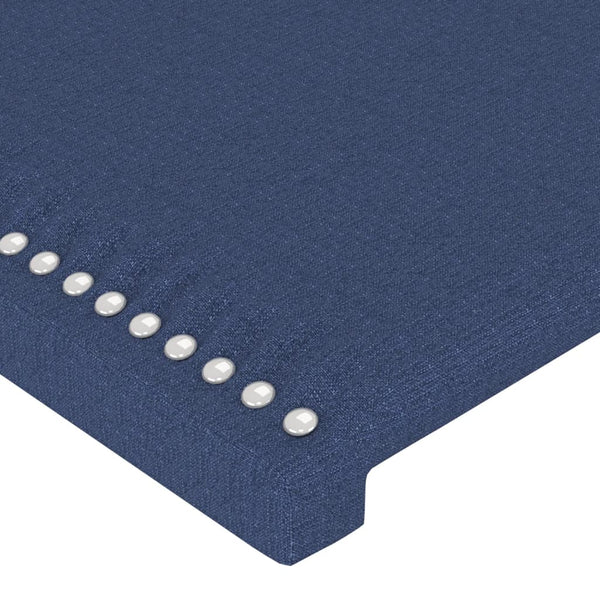 vidaXL Headboard Blue 200 x 5 x 118/128 cm Fabric