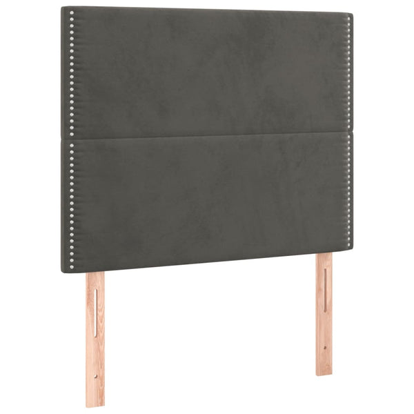 vidaXL Headboard Dark Grey 80 x 5 x 118/128 cm Velvet