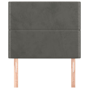 vidaXL Headboard Dark Grey 80 x 5 x 118/128 cm Velvet