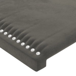 vidaXL Headboard Dark Grey 80 x 5 x 118/128 cm Velvet