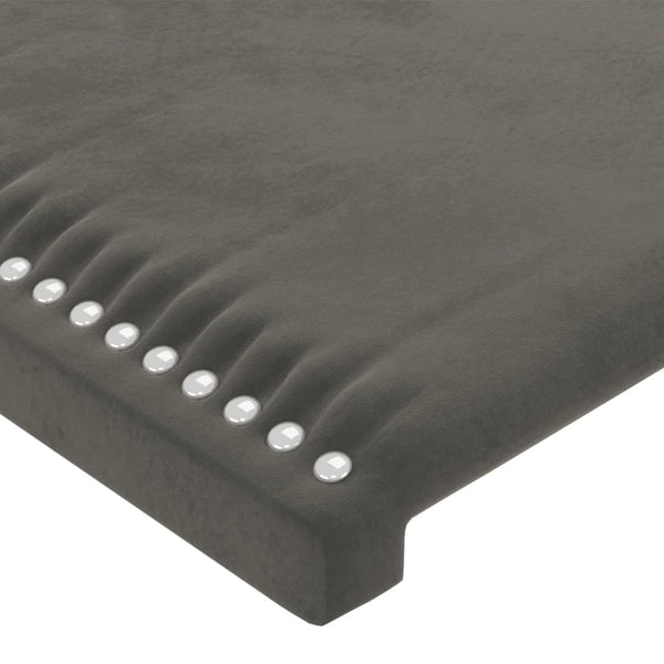 vidaXL Headboard Dark Grey 80 x 5 x 118/128 cm Velvet