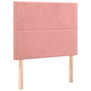 vidaXL Headboard Pink 80x5x118/128 cm Velvet