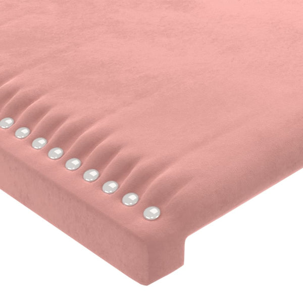 vidaXL Headboard Pink 80x5x118/128 cm Velvet