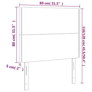 vidaXL Headboard Pink 80x5x118/128 cm Velvet