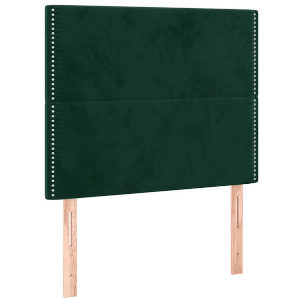 vidaXL Headboard Dark Green 90x5x118/128 cm Velvet