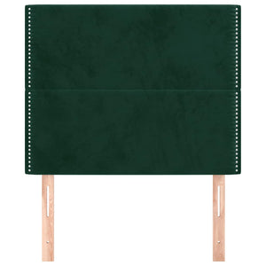 vidaXL Headboard Dark Green 90x5x118/128 cm Velvet