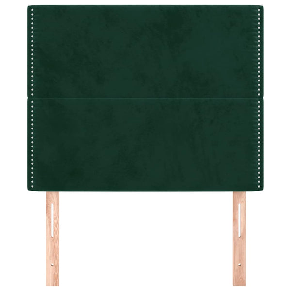 vidaXL Headboard Dark Green 90x5x118/128 cm Velvet