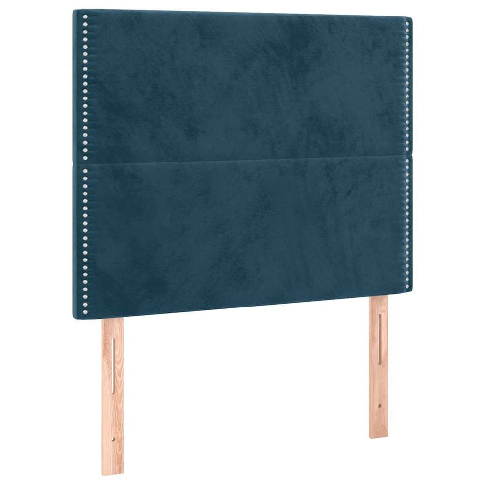 vidaXL Headboard Dark Blue 90x5x118/128 cm Velvet