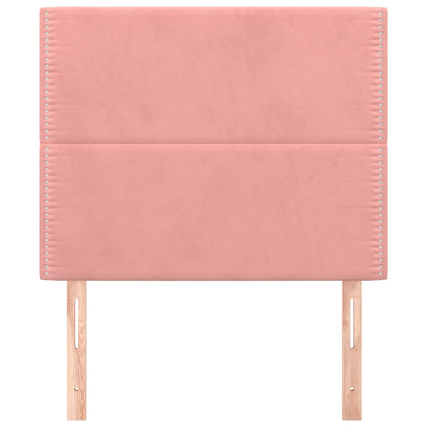 vidaXL Headboard Pink 90x5x118/128 cm Velvet
