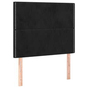 vidaXL Headboard Black 100x5x118/128 cm Velvet