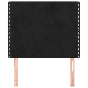 vidaXL Headboard Black 100x5x118/128 cm Velvet