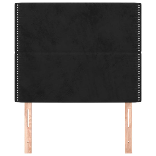 vidaXL Headboard Black 100x5x118/128 cm Velvet