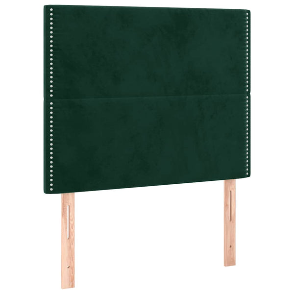vidaXL Headboard Dark Green 100x5x118/128 cm Velvet