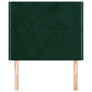 vidaXL Headboard Dark Green 100x5x118/128 cm Velvet