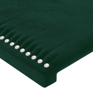 vidaXL Headboard Dark Green 100x5x118/128 cm Velvet
