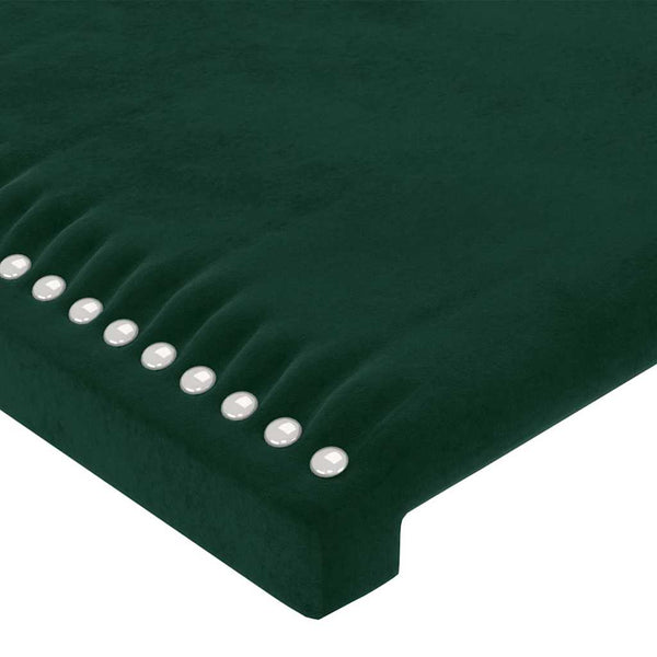 vidaXL Headboard Dark Green 100x5x118/128 cm Velvet