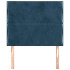 vidaXL Headboard Dark Blue 100x5x118/128 cm Velvet