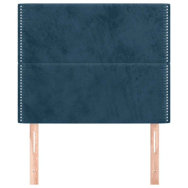 vidaXL Headboard Dark Blue 100x5x118/128 cm Velvet