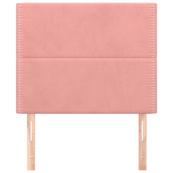 vidaXL Headboard Pink 100 x 5 x 118/128 cm Velvet
