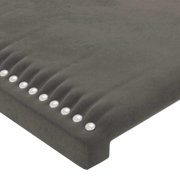 vidaXL Headboard Dark Grey 144 x 5 x 118/128 cm Velvet