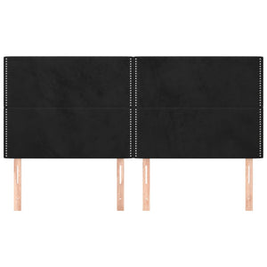 vidaXL Headboard Black 180x5x118/128 cm Velvet