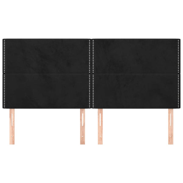 vidaXL Headboard Black 180x5x118/128 cm Velvet