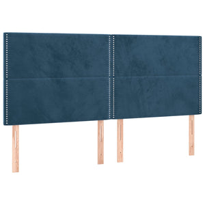 vidaXL Headboard Dark Blue 180x5x118/128 cm Velvet