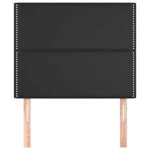 vidaXL Headboard Black 90x5x118/128 cm Faux Leather