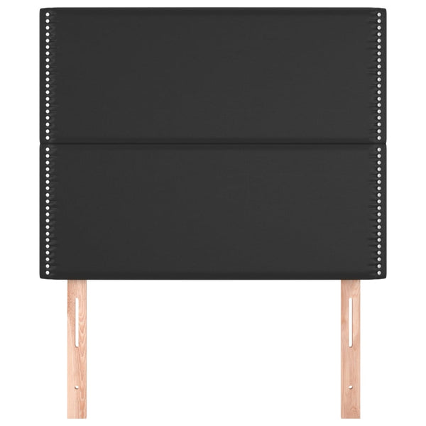 vidaXL Headboard Black 90x5x118/128 cm Faux Leather