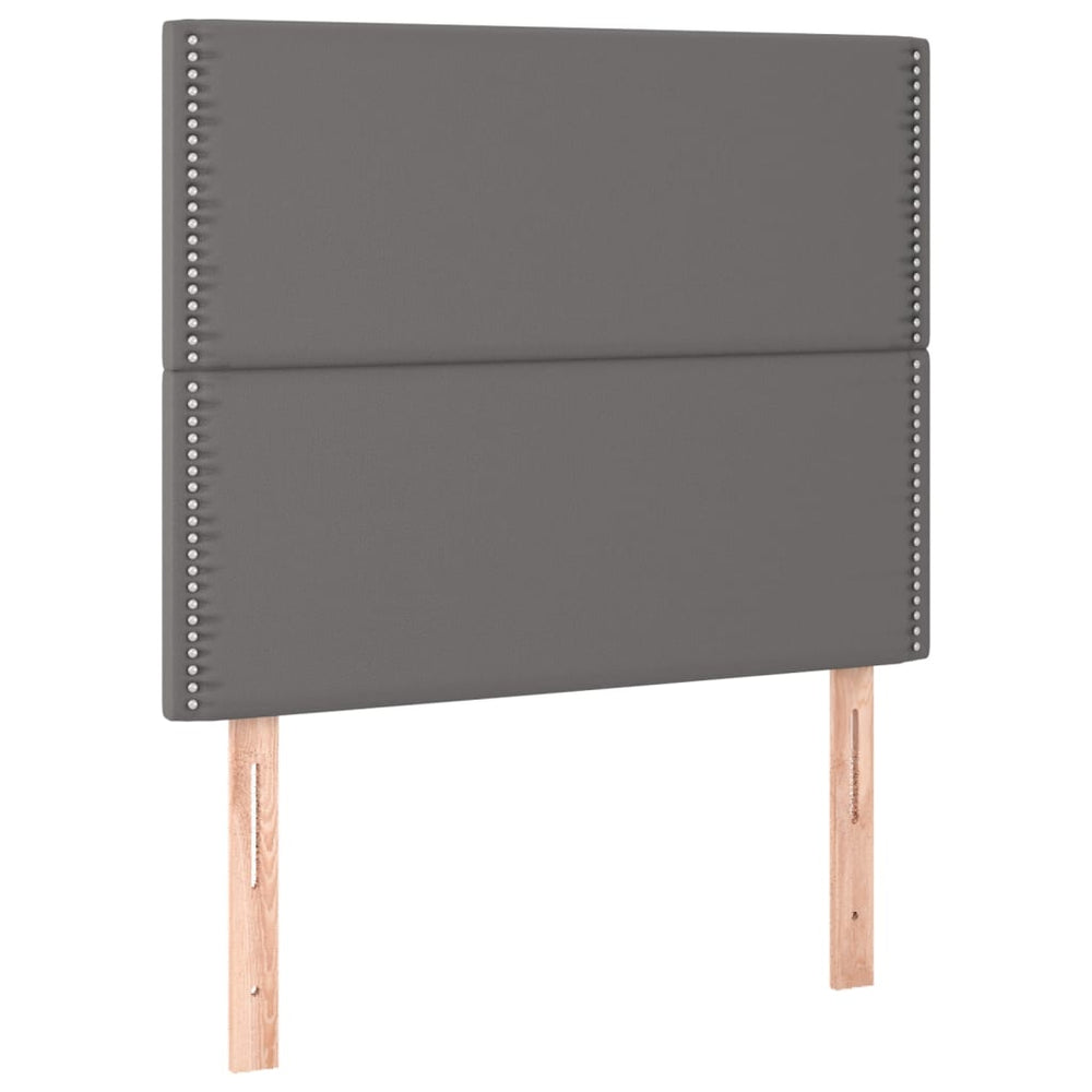 vidaXL Headboard Grey 90x5x118/128 cm Faux Leather