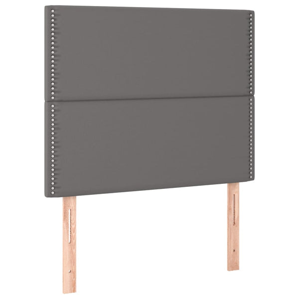vidaXL Headboard Grey 90x5x118/128 cm Faux Leather