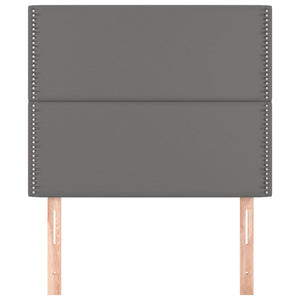 vidaXL Headboard Grey 90x5x118/128 cm Faux Leather