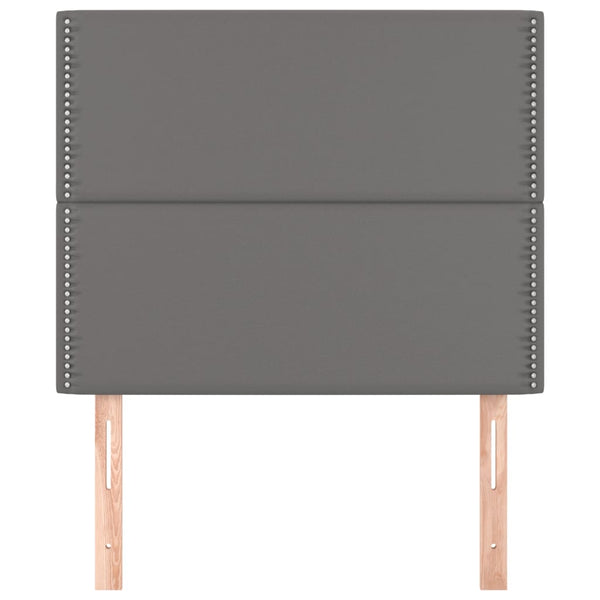 vidaXL Headboard Grey 90x5x118/128 cm Faux Leather