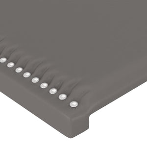 vidaXL Headboard Grey 90x5x118/128 cm Faux Leather