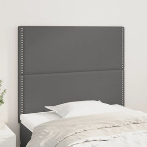 vidaXL Headboard Grey 90x5x118/128 cm Faux Leather