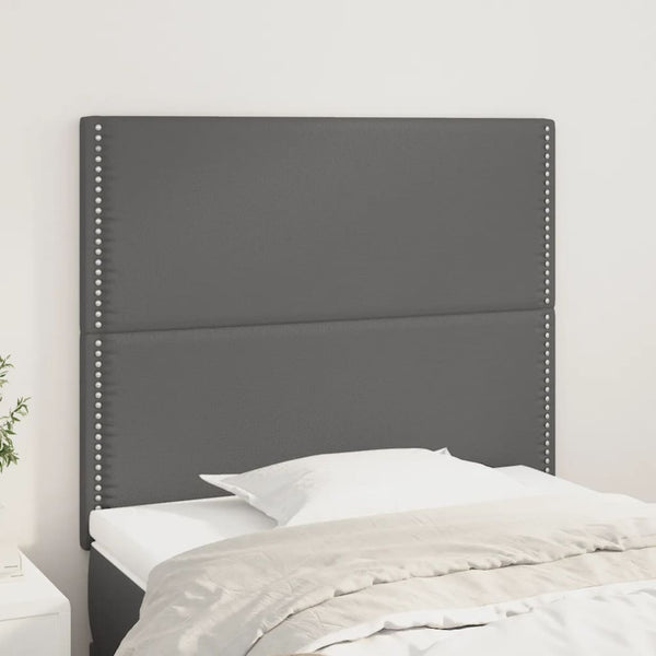 vidaXL Headboard Grey 90x5x118/128 cm Faux Leather