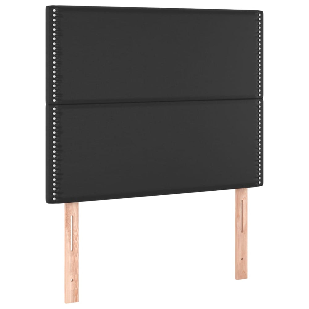 vidaXL Headboard Black 100x5x118/128 cm Faux Leather