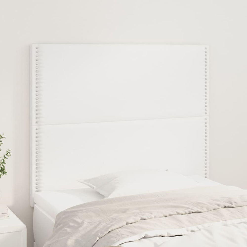 vidaXL Headboard White 100x5x118/128 cm Faux Leather