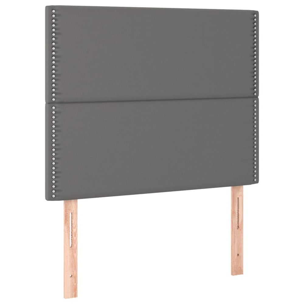vidaXL Headboard Grey 100x5x118/128 cm Faux Leather